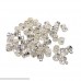 BARGAIN HOUSE 50pcs silver craft bead tube charm pendant bracelet jewelry make accessory B077489Q6L